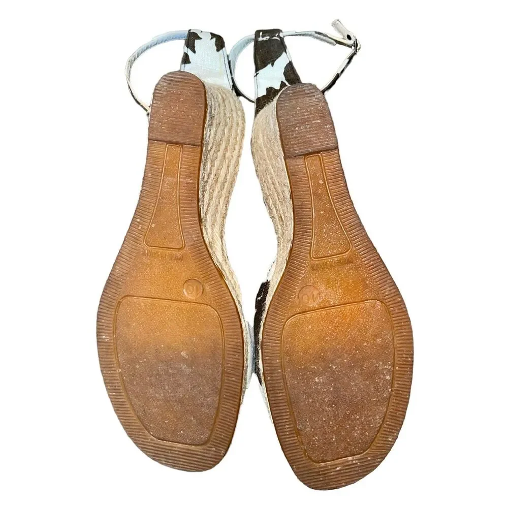 J. Crew Wedge Sandals Espadrille Boho Leather